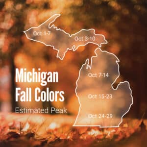 Michigan Fall Color Estimated Peaks